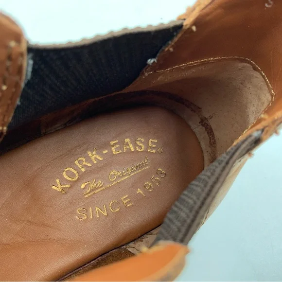 Kork-Ease Viki Women's Tan Leather Ankle Booties. Size 8. - Picture 5 of 10
